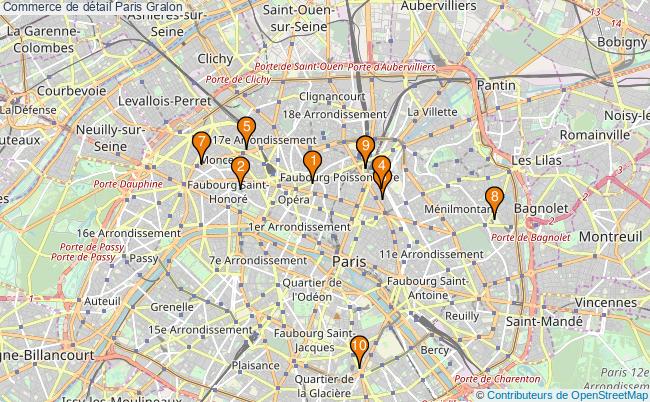 plan Commerce de détail Paris Associations Commerce de détail Paris : 20 associations