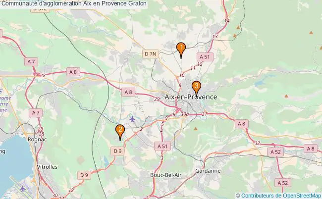 plan Communauté d'agglomération Aix en Provence Associations communauté d'agglomération Aix en Provence : 4 associations