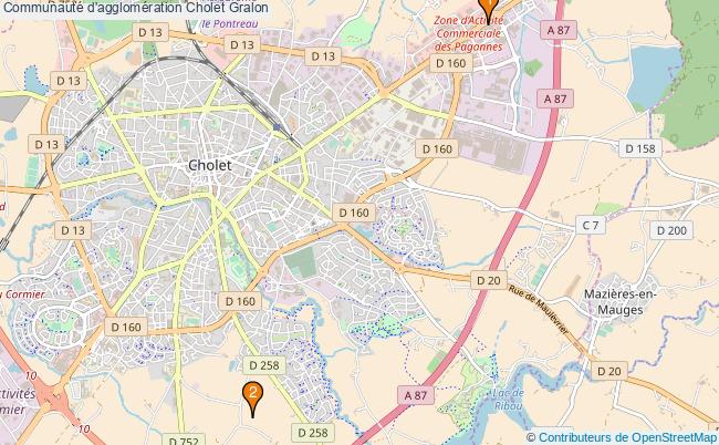 plan Communauté d'agglomération Cholet Associations communauté d'agglomération Cholet : 3 associations