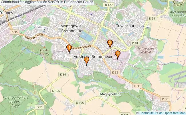 plan Communauté d'agglomération Voisins-le-Bretonneux Associations communauté d'agglomération Voisins-le-Bretonneux : 5 associations
