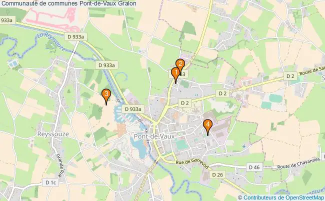 plan Communauté de communes Pont-de-Vaux Associations communauté de communes Pont-de-Vaux : 3 associations