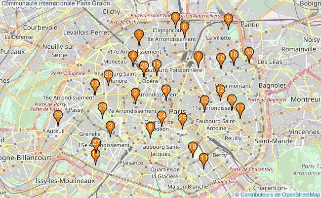 plan Communauté internationale Paris Associations communauté internationale Paris : 43 associations