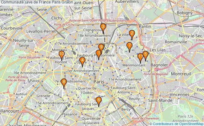 plan Communauté juive de France Paris Associations communauté juive de France Paris : 13 associations