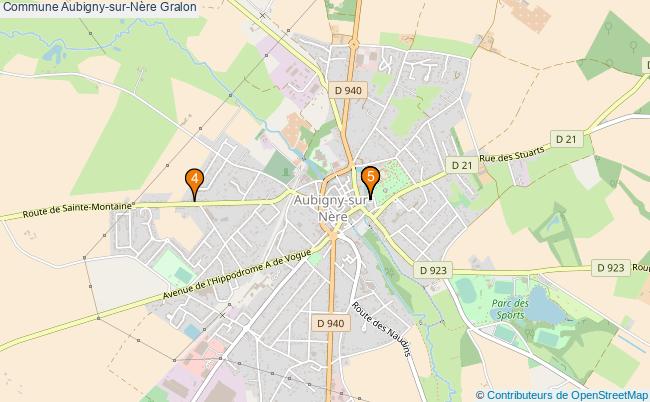 plan Commune Aubigny-sur-Nère Associations commune Aubigny-sur-Nère : 4 associations