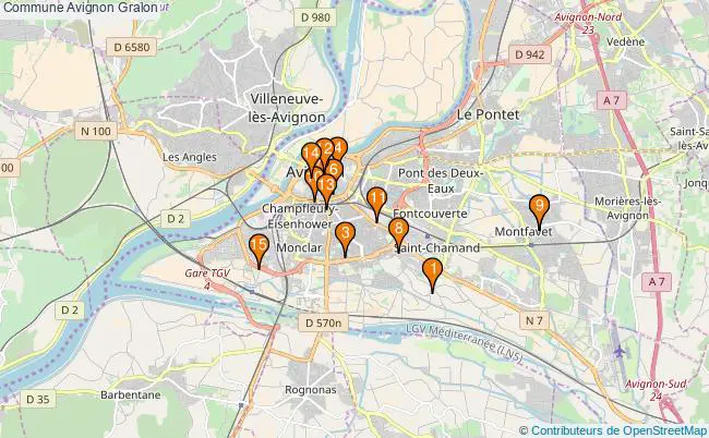 plan Commune Avignon Associations commune Avignon : 21 associations