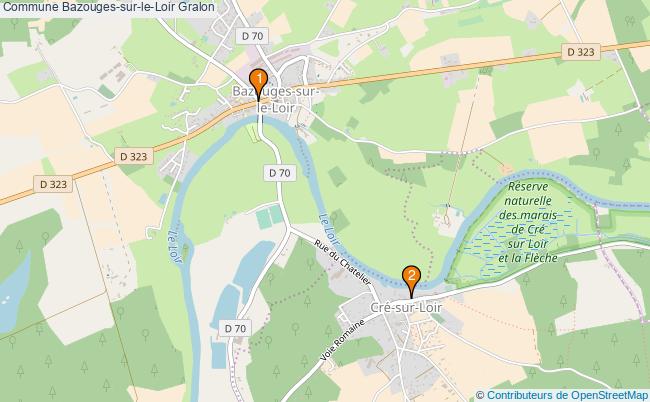 plan Commune Bazouges-sur-le-Loir Associations commune Bazouges-sur-le-Loir : 3 associations