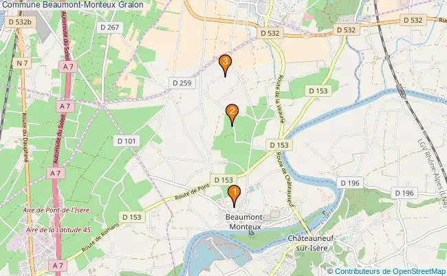 plan Commune Beaumont-Monteux Associations commune Beaumont-Monteux : 3 associations