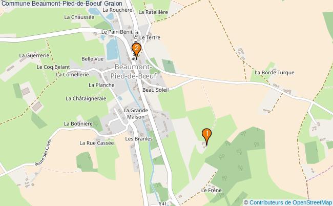 plan Commune Beaumont-Pied-de-Boeuf Associations commune Beaumont-Pied-de-Boeuf : 3 associations