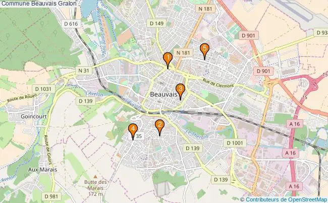 plan Commune Beauvais Associations commune Beauvais : 7 associations