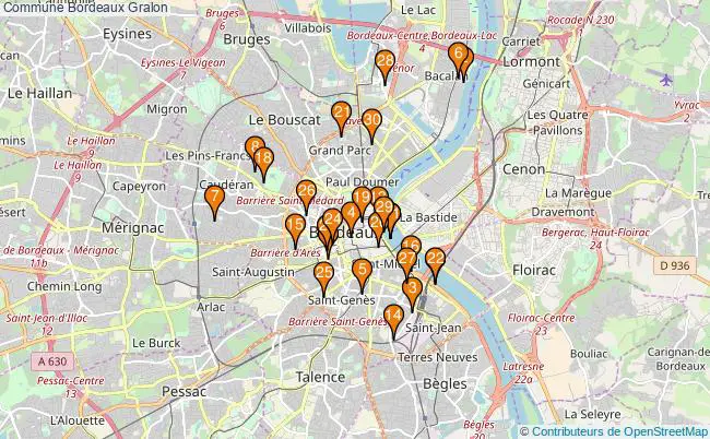 plan Commune Bordeaux Associations commune Bordeaux : 70 associations