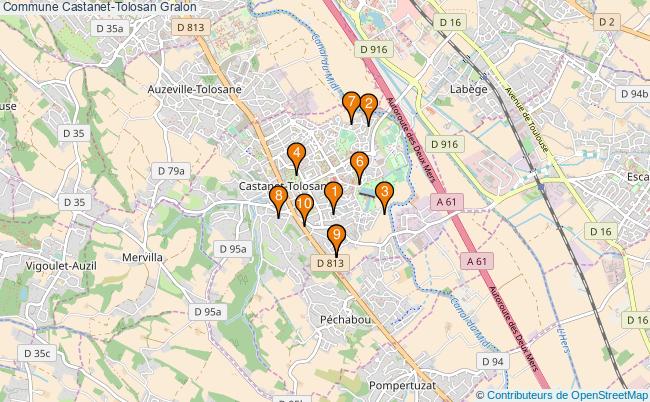 plan Commune Castanet-Tolosan Associations commune Castanet-Tolosan : 12 associations