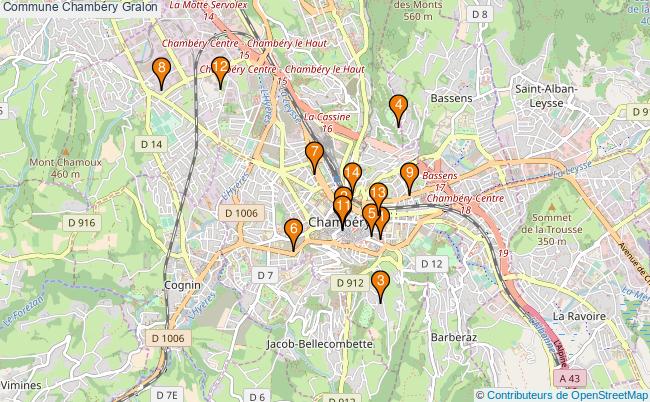 plan Commune Chambéry Associations commune Chambéry : 15 associations