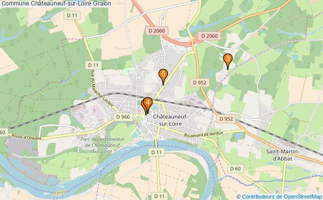 plan Commune Châteauneuf-sur-Loire Associations commune Châteauneuf-sur-Loire : 4 associations