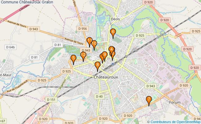 plan Commune Châteauroux Associations commune Châteauroux : 15 associations