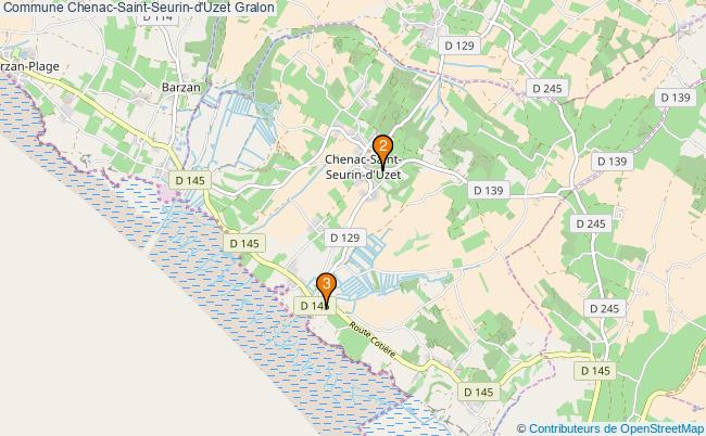 plan Commune Chenac-Saint-Seurin-d'Uzet Associations commune Chenac-Saint-Seurin-d'Uzet : 3 associations