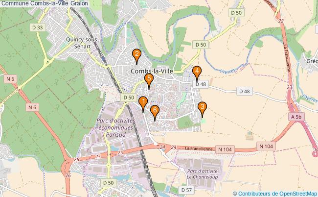 plan Commune Combs-la-Ville Associations commune Combs-la-Ville : 6 associations