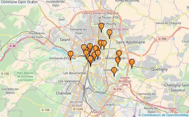 plan Commune Dijon Associations commune Dijon : 26 associations