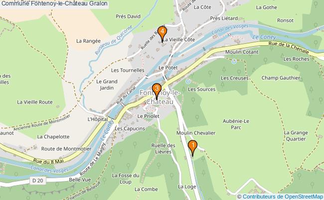 plan Commune Fontenoy-le-Château Associations commune Fontenoy-le-Château : 2 associations