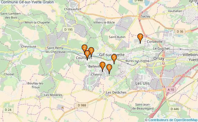 plan Commune Gif-sur-Yvette Associations commune Gif-sur-Yvette : 11 associations