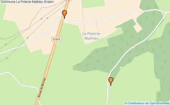 plan Commune La Poterie-Mathieu Associations commune La Poterie-Mathieu : 2 associations