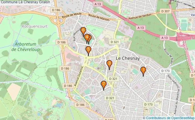 plan Commune Le Chesnay Associations commune Le Chesnay : 6 associations