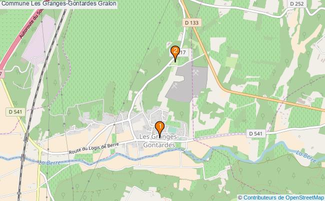 plan Commune Les Granges-Gontardes Associations commune Les Granges-Gontardes : 2 associations