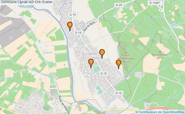 plan Commune Lignan-sur-Orb Associations commune Lignan-sur-Orb : 4 associations