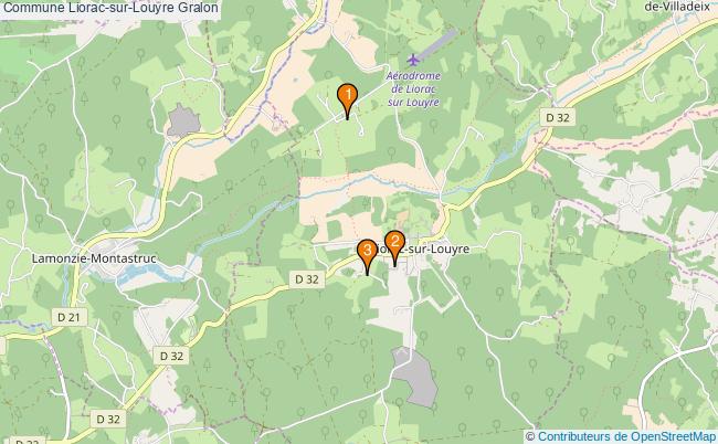 plan Commune Liorac-sur-Louyre Associations commune Liorac-sur-Louyre : 3 associations