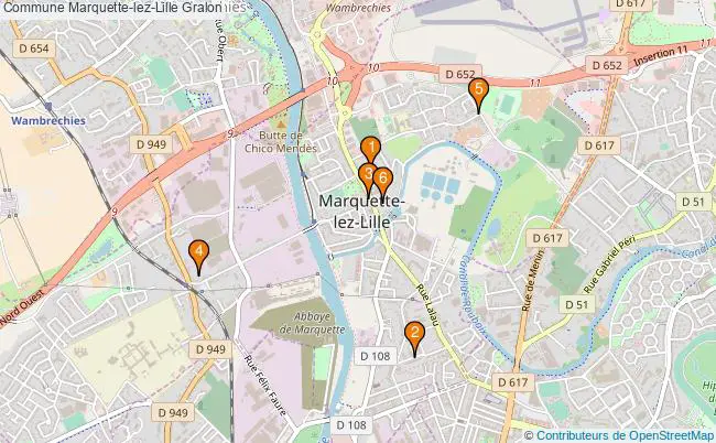 plan Commune Marquette-lez-Lille Associations commune Marquette-lez-Lille : 7 associations