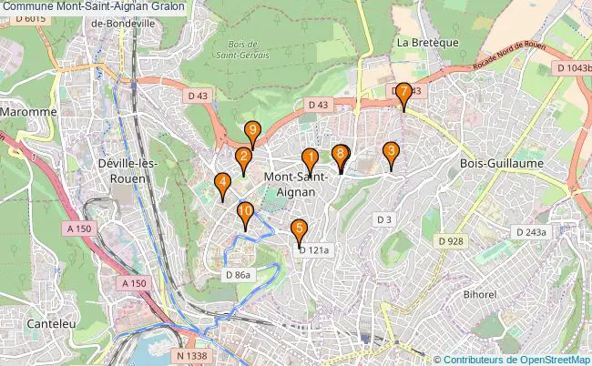 plan Commune Mont-Saint-Aignan Associations commune Mont-Saint-Aignan : 9 associations
