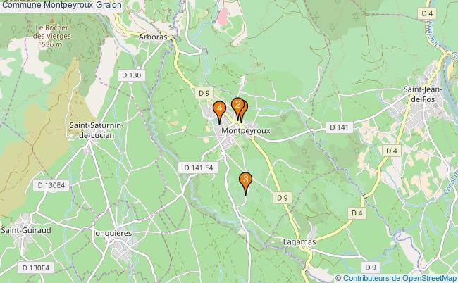 plan Commune Montpeyroux Associations commune Montpeyroux : 6 associations