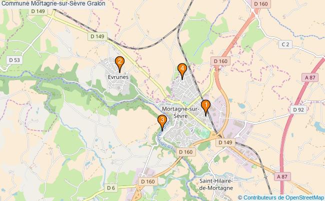 plan Commune Mortagne-sur-Sèvre Associations commune Mortagne-sur-Sèvre : 5 associations
