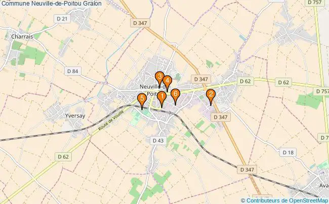 plan Commune Neuville-de-Poitou Associations commune Neuville-de-Poitou : 7 associations