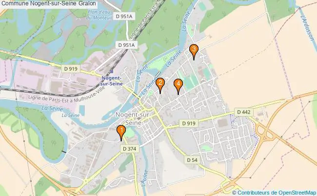 plan Commune Nogent-sur-Seine Associations commune Nogent-sur-Seine : 4 associations