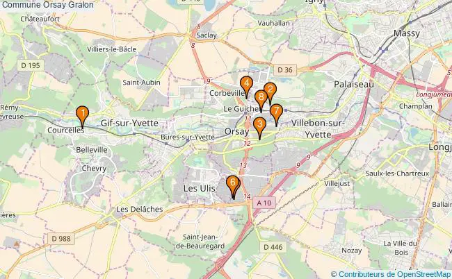 plan Commune Orsay Associations commune Orsay : 9 associations