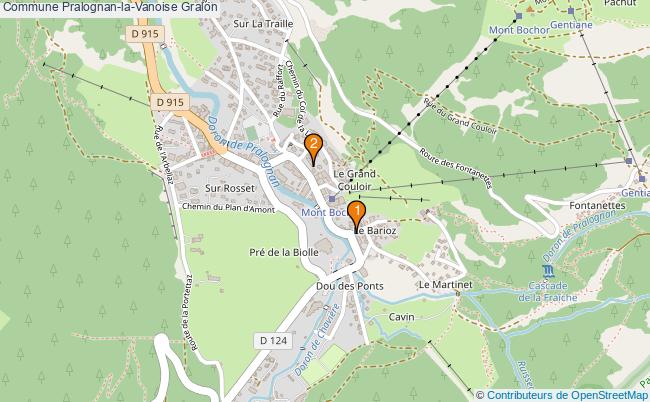 plan Commune Pralognan-la-Vanoise Associations commune Pralognan-la-Vanoise : 3 associations
