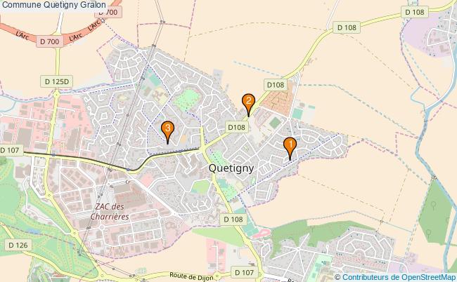 plan Commune Quetigny Associations commune Quetigny : 3 associations