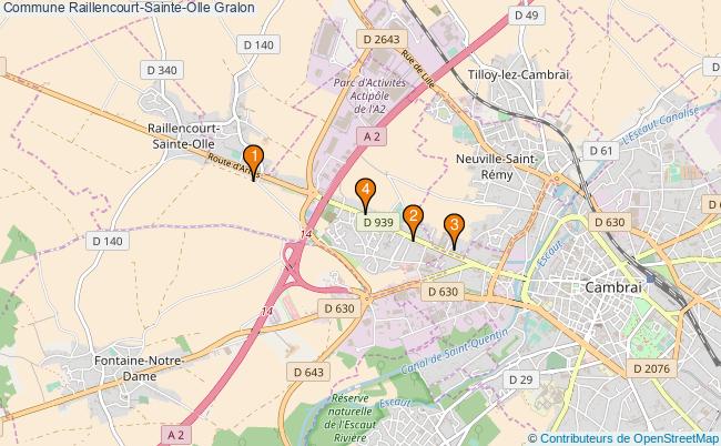 plan Commune Raillencourt-Sainte-Olle Associations commune Raillencourt-Sainte-Olle : 4 associations
