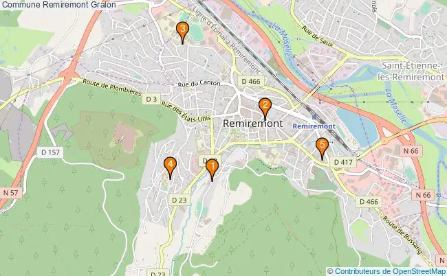 plan Commune Remiremont Associations commune Remiremont : 7 associations