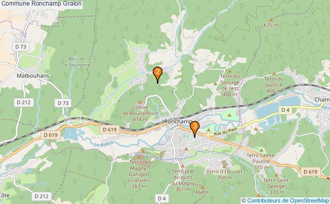 plan Commune Ronchamp Associations commune Ronchamp : 3 associations