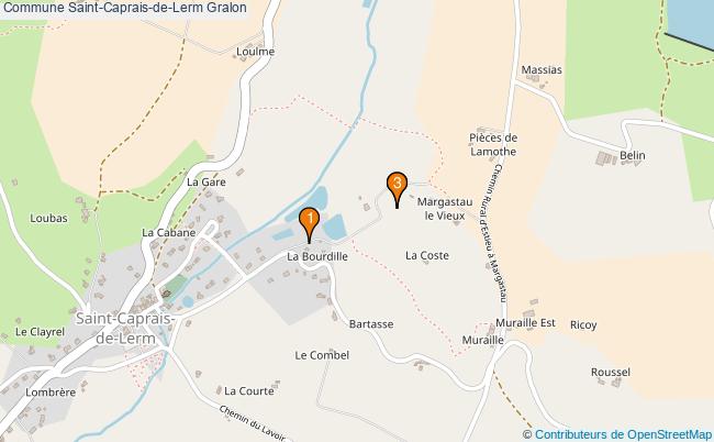 plan Commune Saint-Caprais-de-Lerm Associations commune Saint-Caprais-de-Lerm : 3 associations