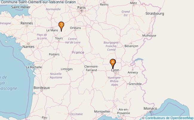 plan Commune Saint-Clément-sur-Valsonne Associations commune Saint-Clément-sur-Valsonne : 4 associations