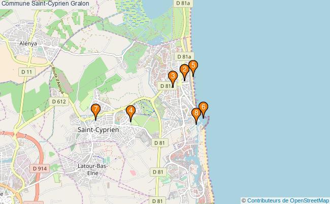 plan Commune Saint-Cyprien Associations commune Saint-Cyprien : 7 associations