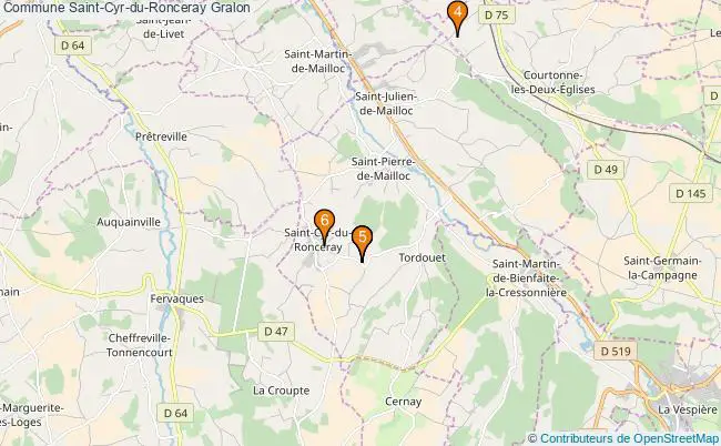 plan Commune Saint-Cyr-du-Ronceray Associations commune Saint-Cyr-du-Ronceray : 4 associations