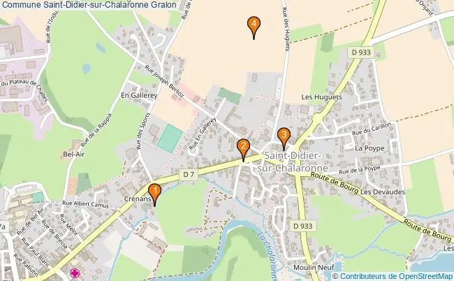 plan Commune Saint-Didier-sur-Chalaronne Associations commune Saint-Didier-sur-Chalaronne : 5 associations