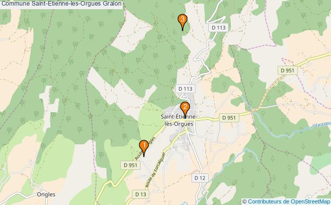 plan Commune Saint-Etienne-les-Orgues Associations commune Saint-Etienne-les-Orgues : 3 associations