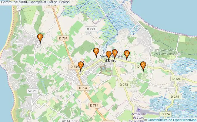 plan Commune Saint-Georges-d'Oléron Associations commune Saint-Georges-d'Oléron : 12 associations