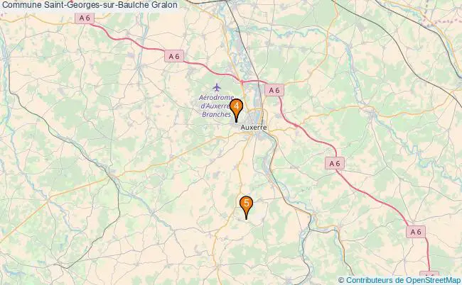 plan Commune Saint-Georges-sur-Baulche Associations commune Saint-Georges-sur-Baulche : 6 associations