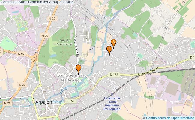 plan Commune Saint-Germain-lès-Arpajon Associations commune Saint-Germain-lès-Arpajon : 4 associations