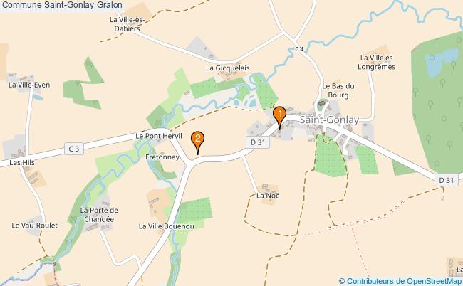 plan Commune Saint-Gonlay Associations commune Saint-Gonlay : 3 associations